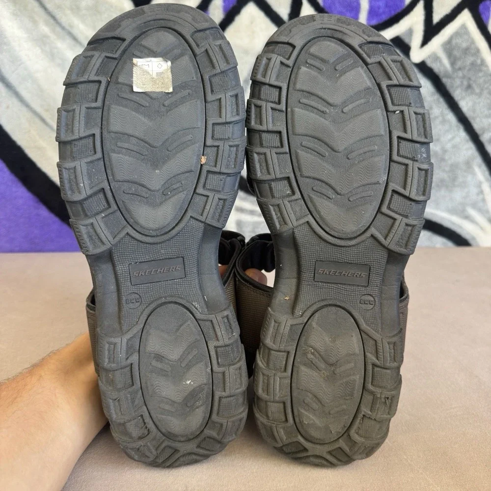 Size 14 - Skechers Mens Sandals Extra Wide Relaxed Fit Louden Brown 64487EWW